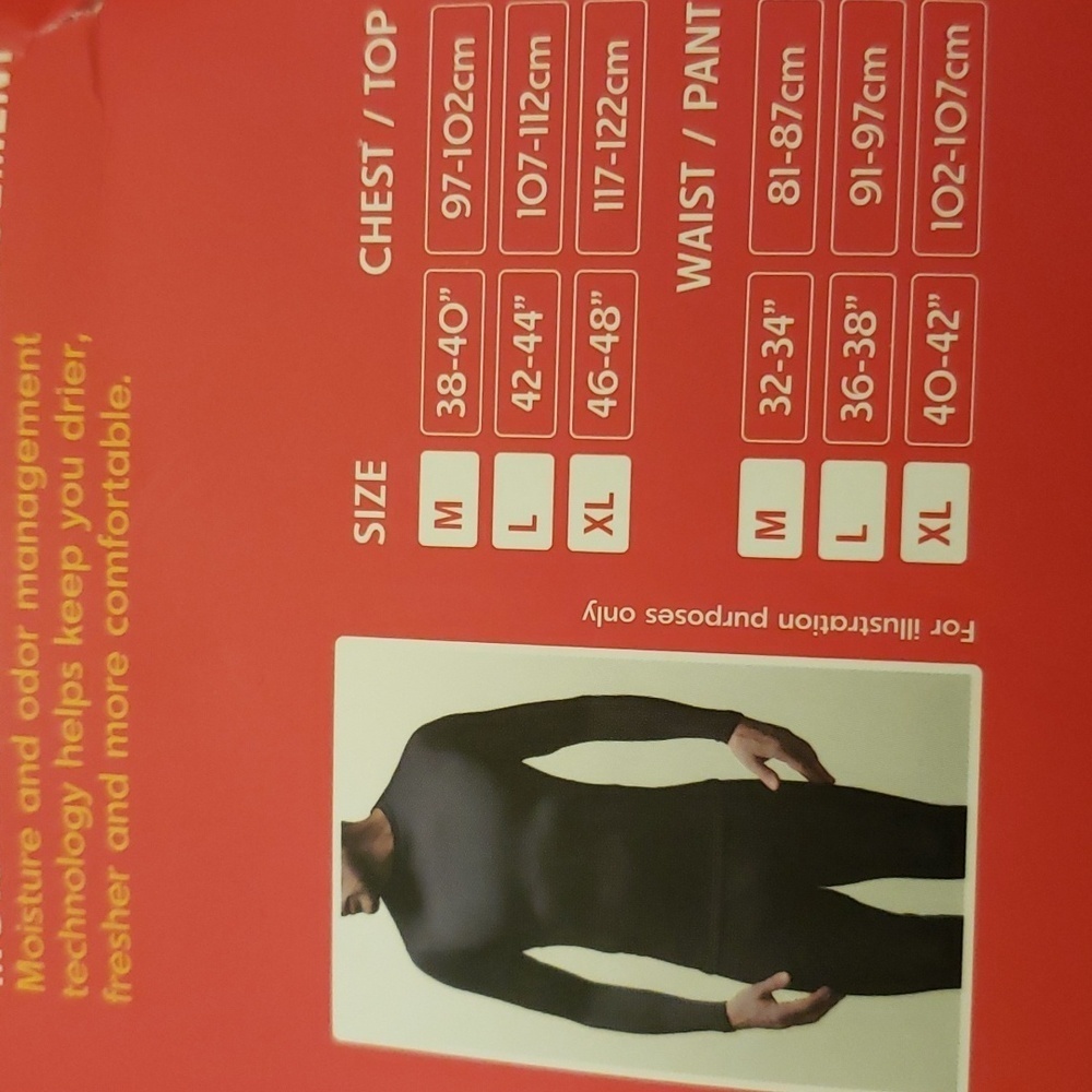 Men's Black Heat Lockers Performance Thermal Long Sleeve Crew Shirt L M & XL